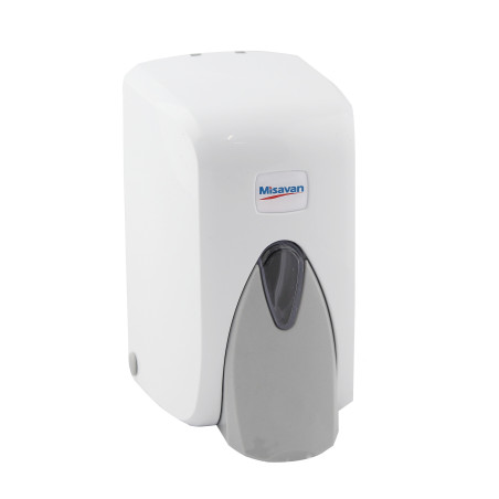 Dozator sapun lichid, Misavan, ABS, montaj suspendat, alb, 500 ml