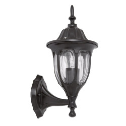 Aplica exterior Milano 8342, orientare in sus, 1 x E27, negru, clasic