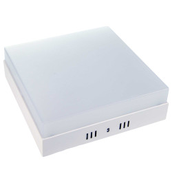 Aplica LED aparenta Hepol 18W 1600lm patrata lumina rece 6500 K, IP20, moderna