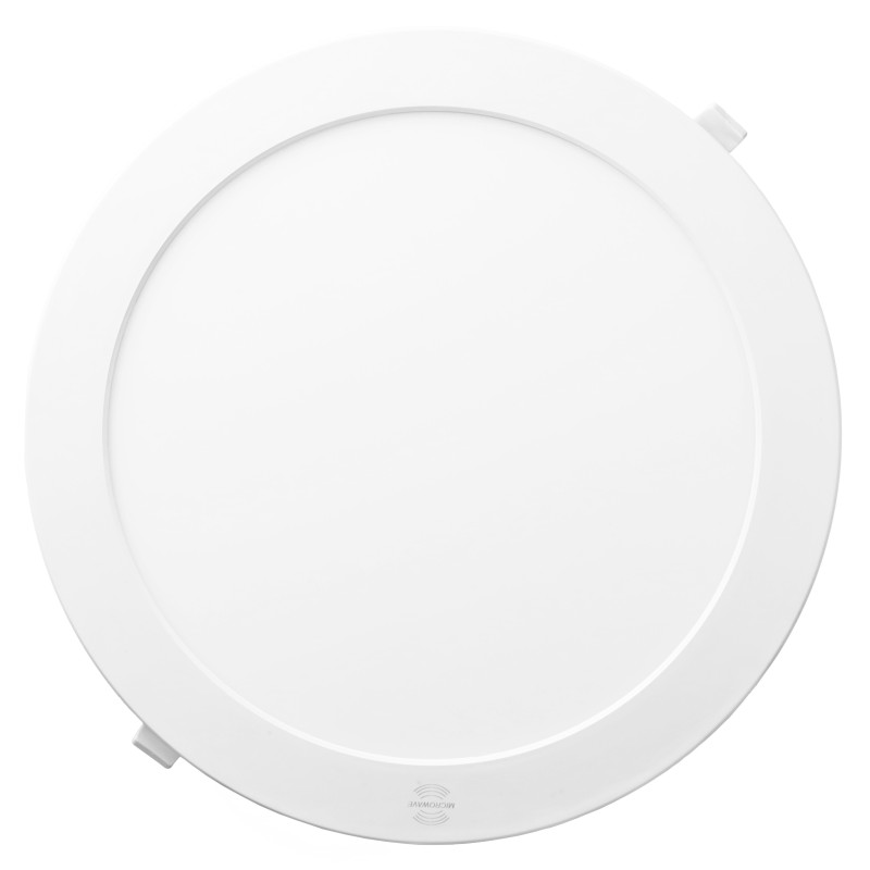 Aplica LED Hepol, cu senzor de miscare, 24W, lumina calda / neutra / rece, rotunda, D 300 mm, alba, moderna