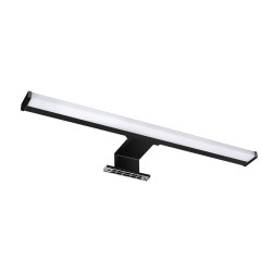 Aplica LED pentru baie Hoff Lua, 8 W, 560 lm, lumina neutra, IP44, negru + alb, modern