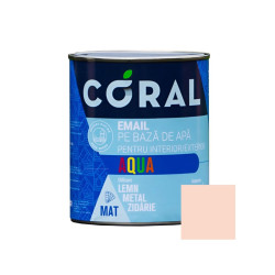 Email pentru lemn / metal, Coral Aqua, interior / exterior, pe baza de apa, crem latte, 0.6 L