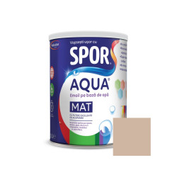 Email pentru lemn / metal, Spor Aqua mat, interior / exterior, pe baza de apa, bej pudrat, 0.6 L
