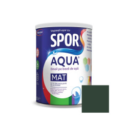 Email pentru lemn / metal, Spor Aqua mat, interior / exterior, pe baza de apa, verde agave, 0.6 L