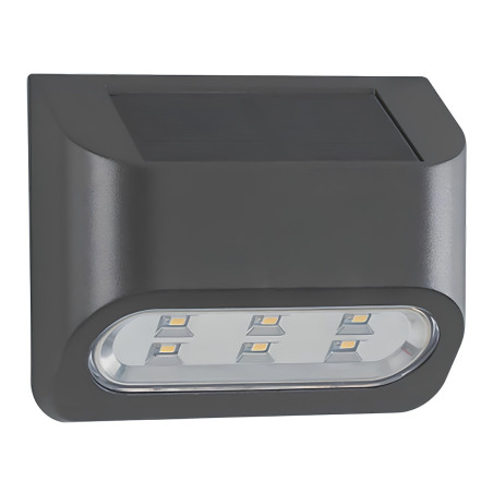 Aplica solara cu Led Hoff, 0.5W, 10lm, lumina rece, IP44, exterior, moderna