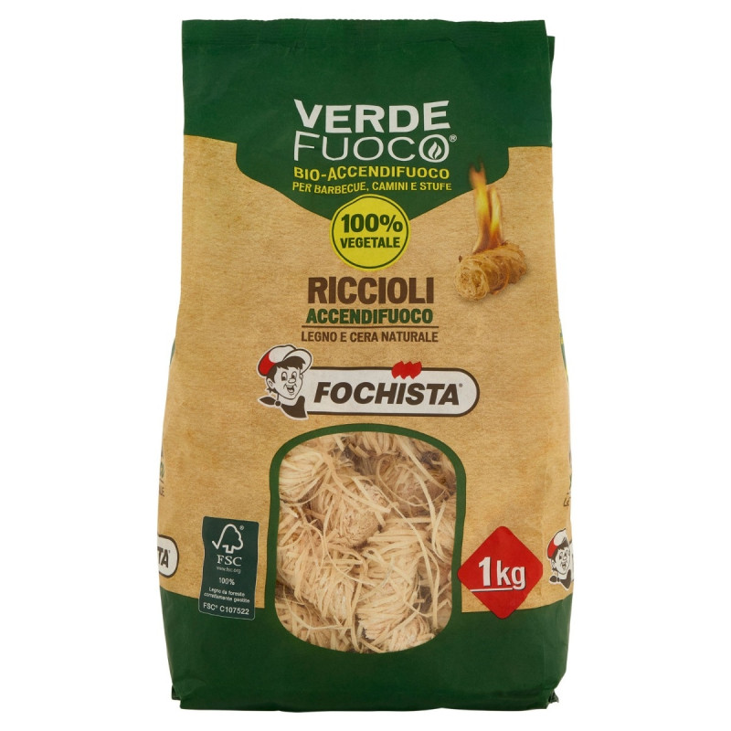 Aprinzatori pentru foc, spiralati, Fochista, lemn, 1 kg
