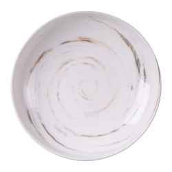 Farfurie adanca PM025-SP, portelan, crem, 19 cm