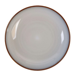 Farfurie adanca ST-006-SP, ceramica, gri, 23 cm