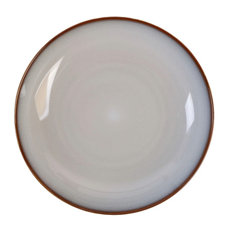 Farfurie adanca ST-006-SP, ceramica, gri, 23 cm