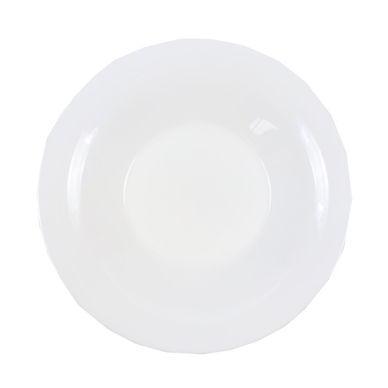 Farfurie adanca, sticla termica, alba, 21 cm