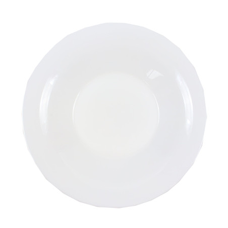 Farfurie adanca, sticla termica, alba, 21 cm