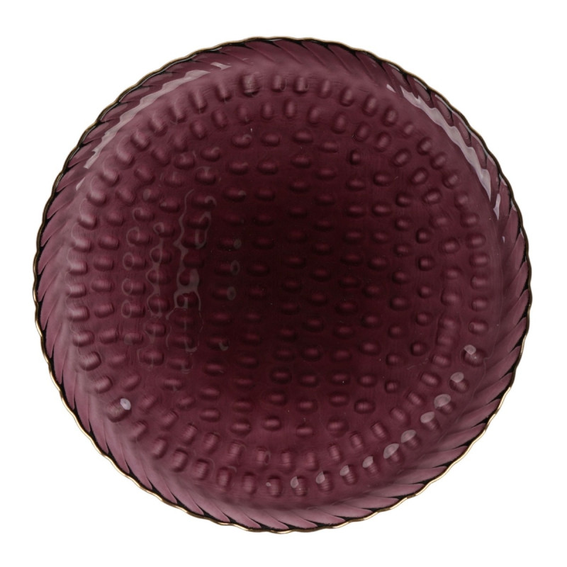 Farfurie desert 2NPP825-RGR, sticla, rosu, 21 cm