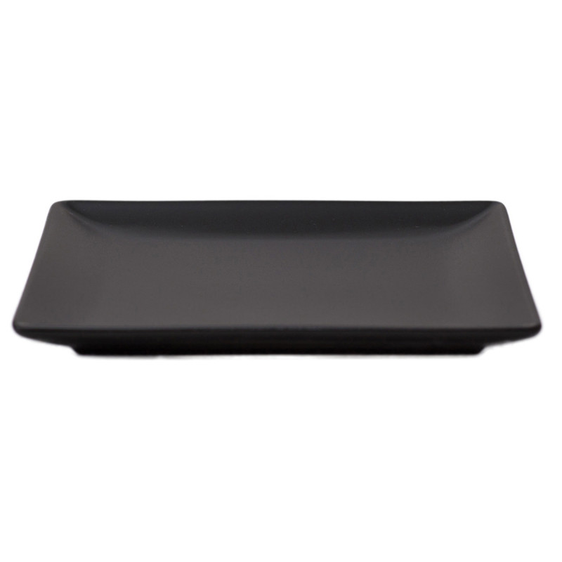 Farfurie desert Soler, ceramica, neagra, 18 cm