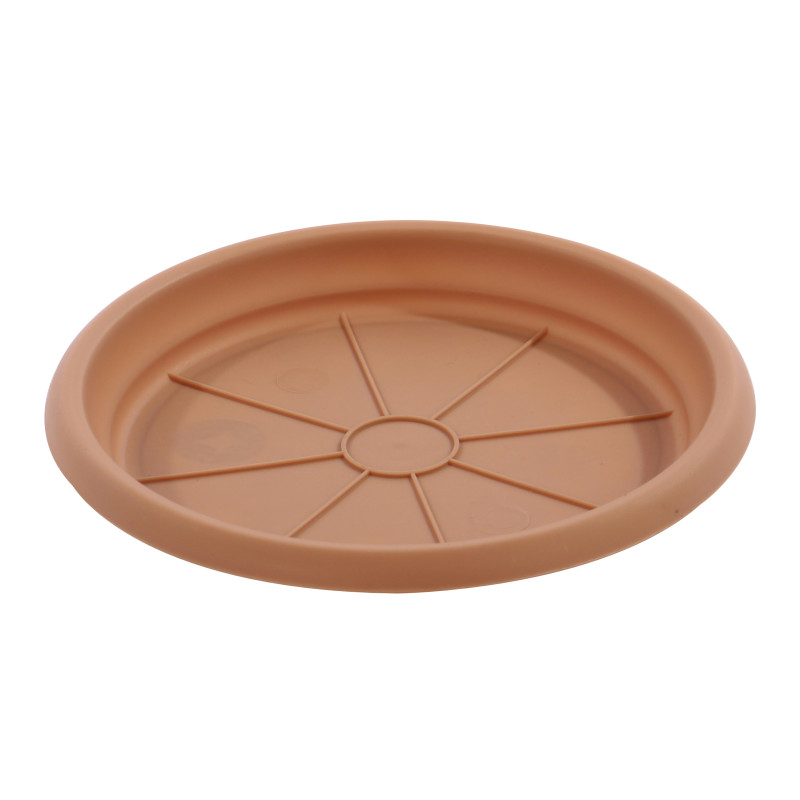 Farfurie ghiveci Dalia, plastic, crem, D 17.2