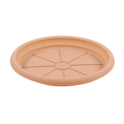 Farfurie ghiveci Dalia, plastic, crem, D 19.7 cm
