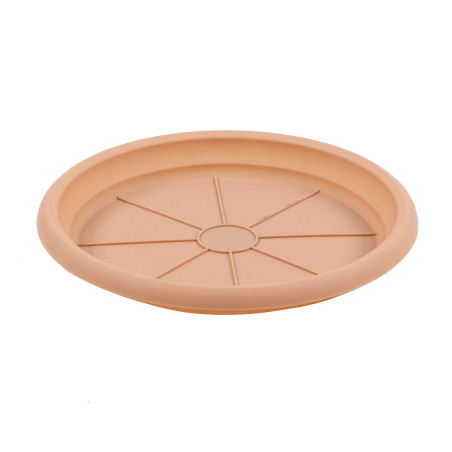 Farfurie ghiveci Dalia, plastic, crem, D 19.7 cm