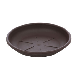 Farfurie ghiveci Dalia, plastic, maro, D 36.4 cm