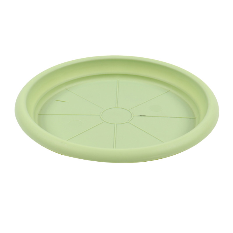 Farfurie ghiveci Dalia, plastic, verde olive, D 17.2 cm
