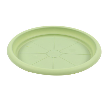 Farfurie ghiveci Dalia, plastic, verde olive, D 17.2 cm
