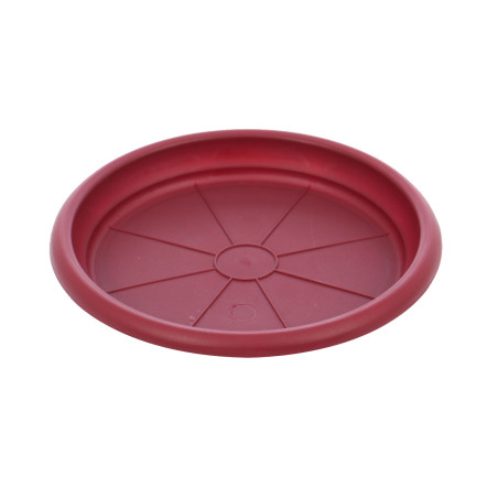 Farfurie ghiveci Dalia, plastic, visiniu, D 19.7 cm