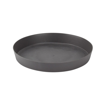 Farfurie ghiveci Gardena, plastic, rotunda, antracit, D 12 cm