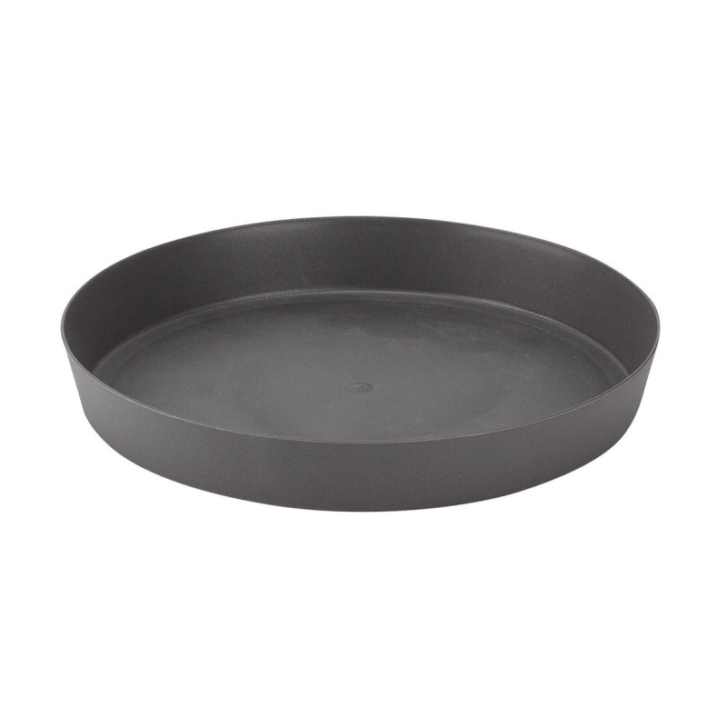 Farfurie ghiveci Gardena, plastic, rotunda, antracit, D 26 cm
