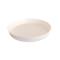Farfurie ghiveci Gardena, plastic, rotunda, vanilie, D 20 cm