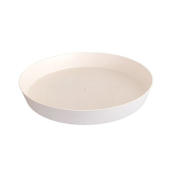 Farfurie ghiveci Gardena, plastic, rotunda, vanilie, D 30.5 cm