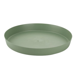 Farfurie ghiveci Gardena, plastic, rotunda, verde olive, D 12 cm