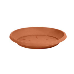 Farfurie ghiveci Hobby 4373, plastic, rotund, maro, D 38.5 cm