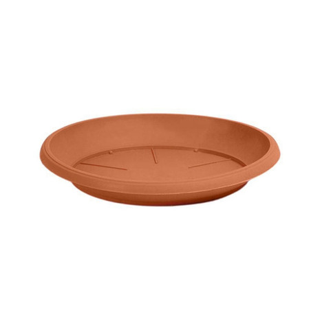 Farfurie ghiveci Hobby 4373, plastic, rotund, maro, D 38.5 cm