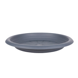 Farfurie ghiveci Lyra, plastic, rotund, antracit, D 35 cm