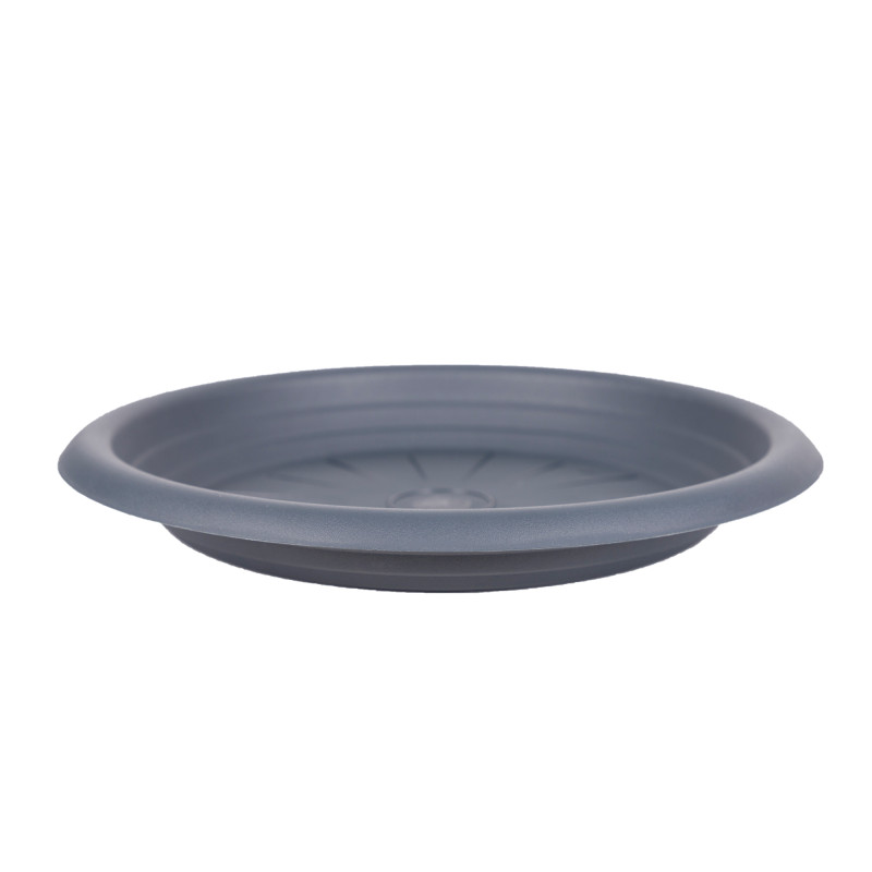 Farfurie ghiveci Lyra, plastic, rotund, antracit, D 45 cm