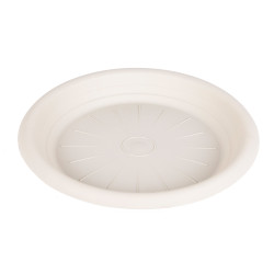 Farfurie ghiveci Lyra, plastic, rotund, nisipiu, D 45 cm