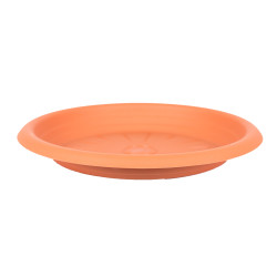 Farfurie ghiveci Lyra, plastic, rotund, teracota, D 35 cm