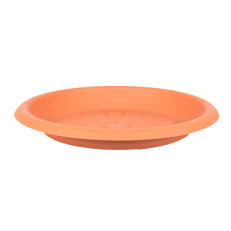 Farfurie ghiveci Lyra, plastic, rotund, teracota, D 35 cm