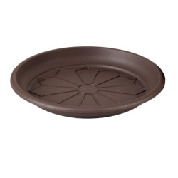 Farfurie ghiveci Naxos, plastic, rotund, bronz, D 24 cm