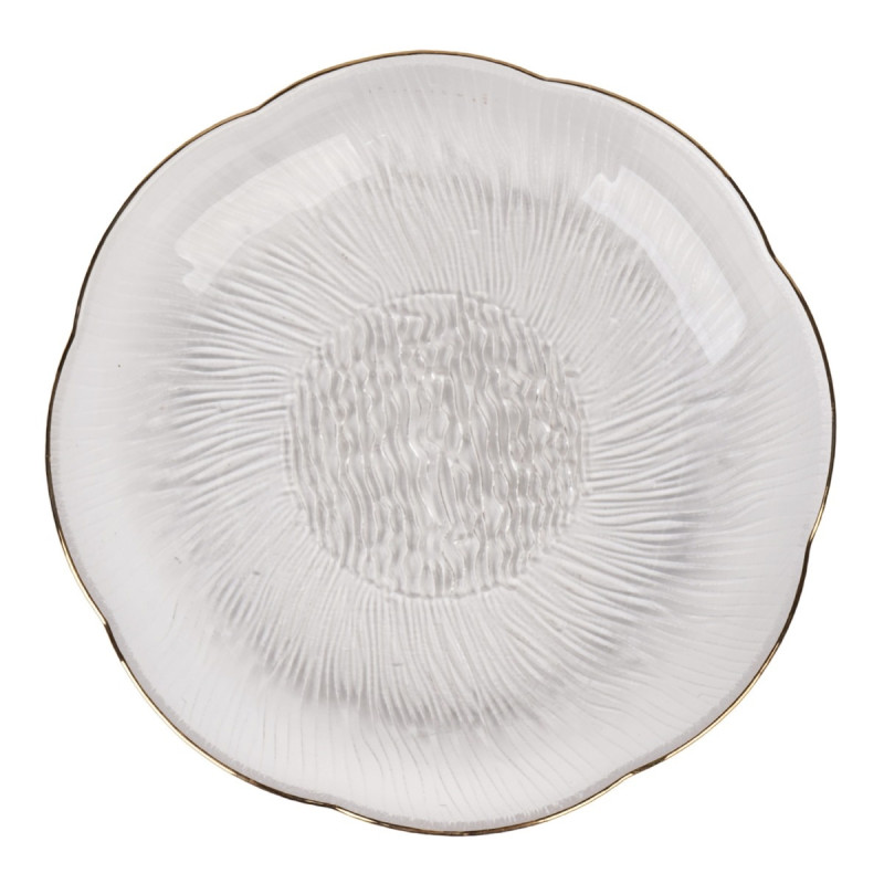 Farfurie intinsa 2BLP90-CGR, sticla, transparent, 23 cm