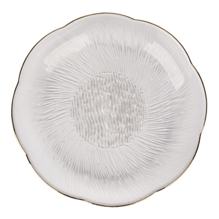Farfurie intinsa 2BLP90-CGR, sticla, transparent, 23 cm