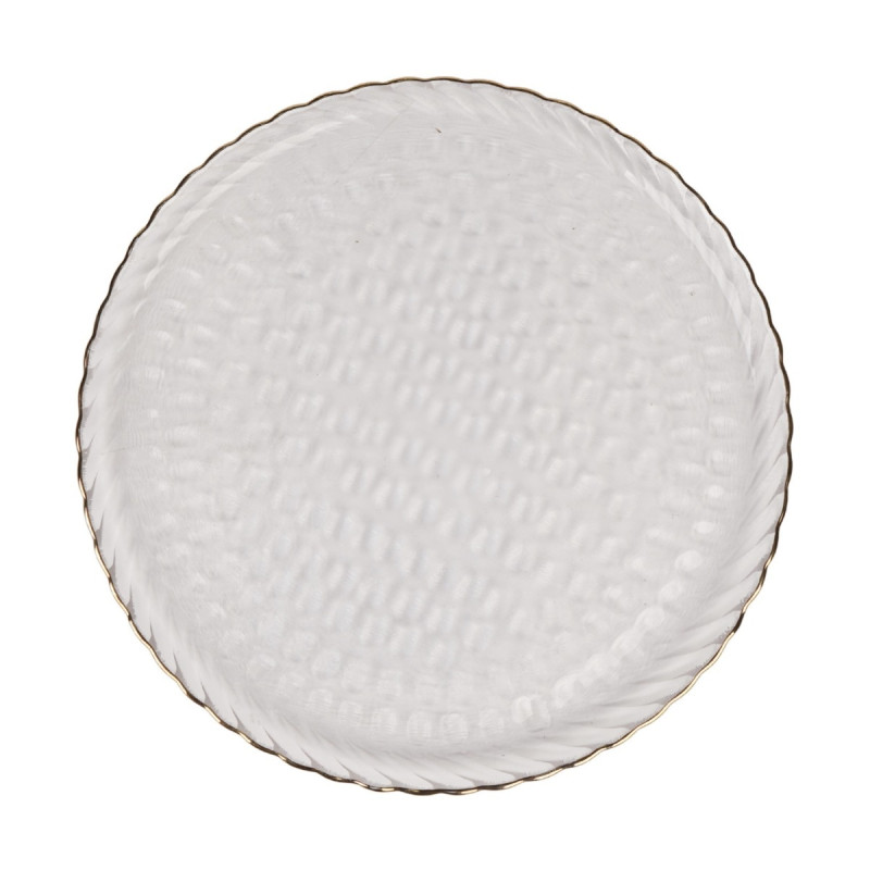 Farfurie intinsa 2NPP102-CGR, sticla, transparent, 26 cm