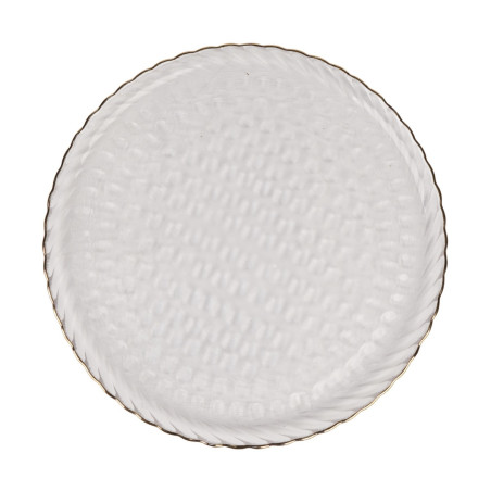 Farfurie intinsa 2NPP102-CGR, sticla, transparent, 26 cm