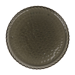 Farfurie intinsa 2NPP102-HGR, sticla, negru, 26 cm