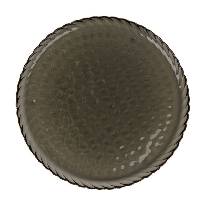 Farfurie intinsa 2NPP102-HGR, sticla, negru, 26 cm