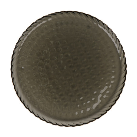 Farfurie intinsa 2NPP102-HGR, sticla, negru, 26 cm