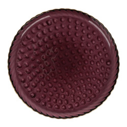Farfurie intinsa 2NPP102-RGR, sticla, rosu, 26 cm