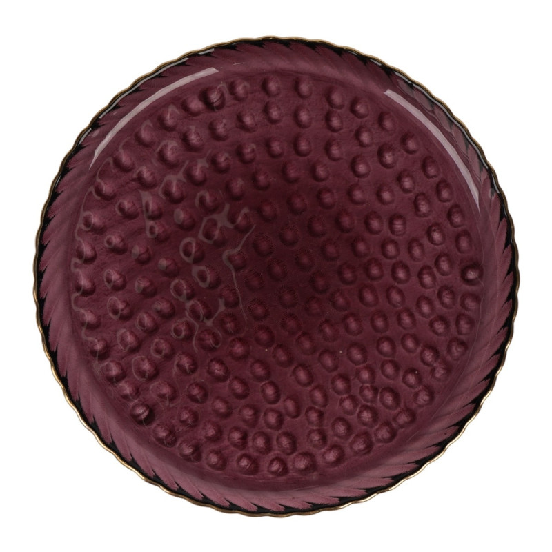Farfurie intinsa 2NPP102-RGR, sticla, rosu, 26 cm