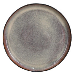 Farfurie intinsa D4111, portelan, maro, 25 cm