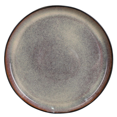 Farfurie intinsa D4111, portelan, maro, 25 cm