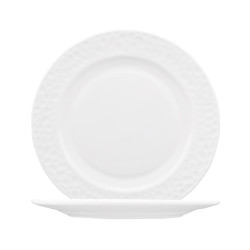 Farfurie intinsa HVP100Q, sticla termica, alb, 25 cm
