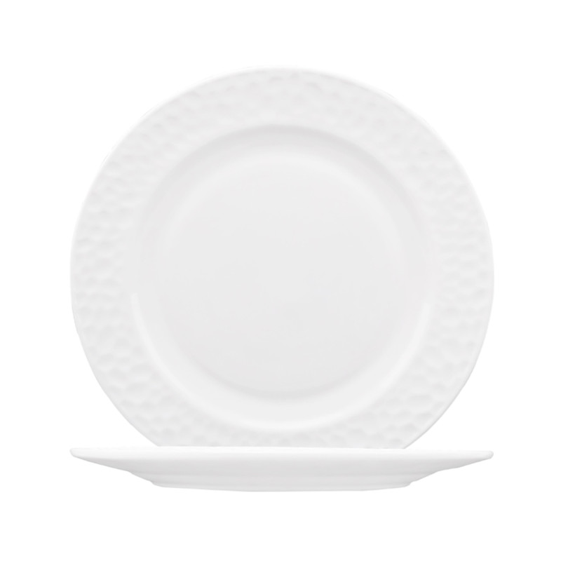 Farfurie intinsa HVP100Q, sticla termica, alb, 25 cm
